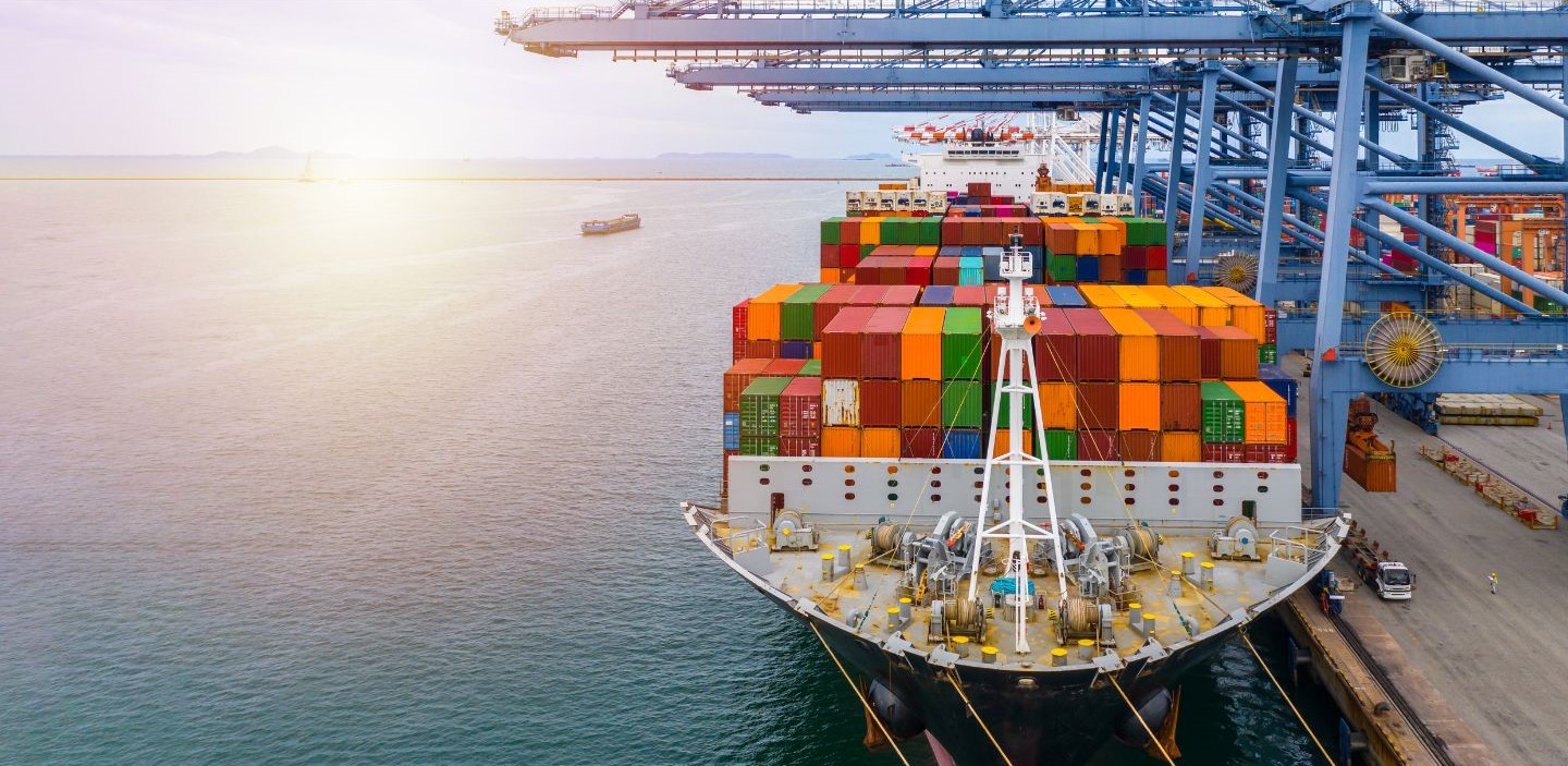 Container vessel docked