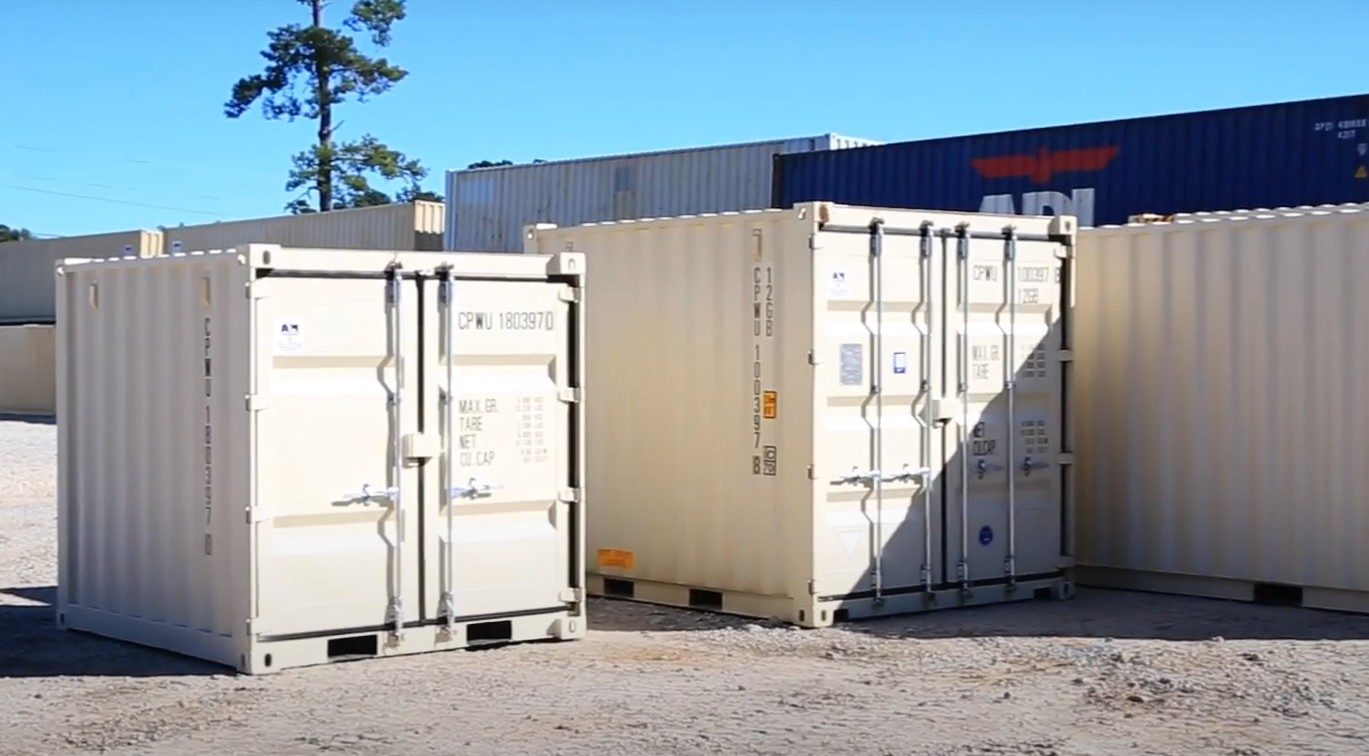 shipping containers at A&M