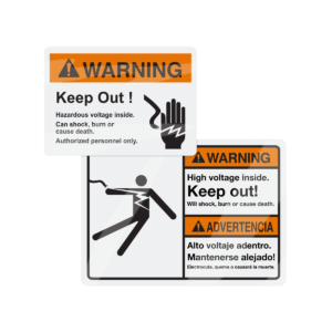 High Voltage Warning Labels