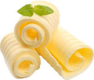Curls of margarine.