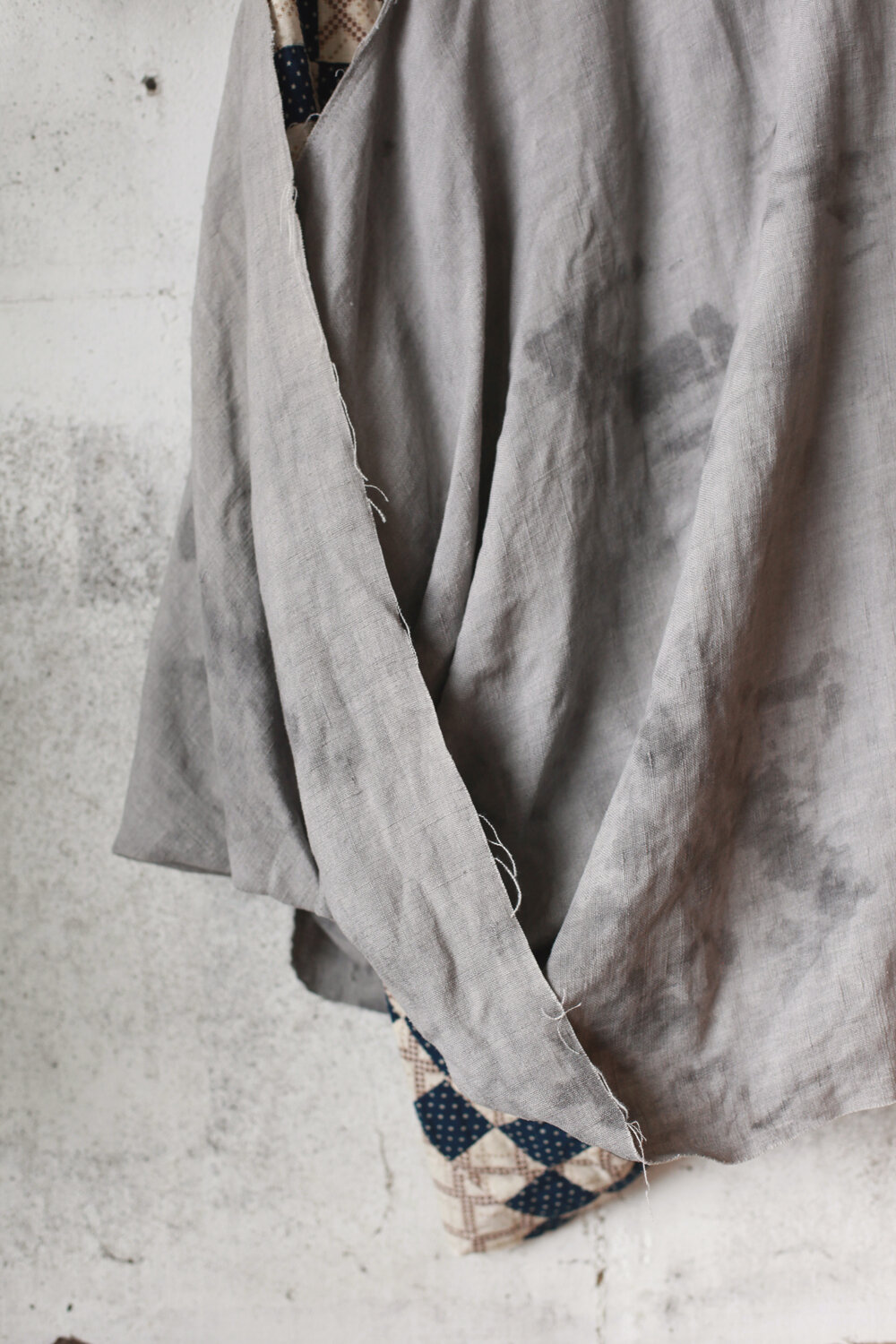 Antique Linen Quilted Skirt