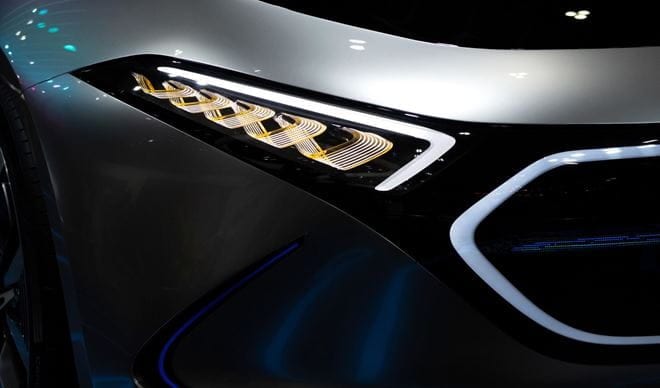 Car with lights