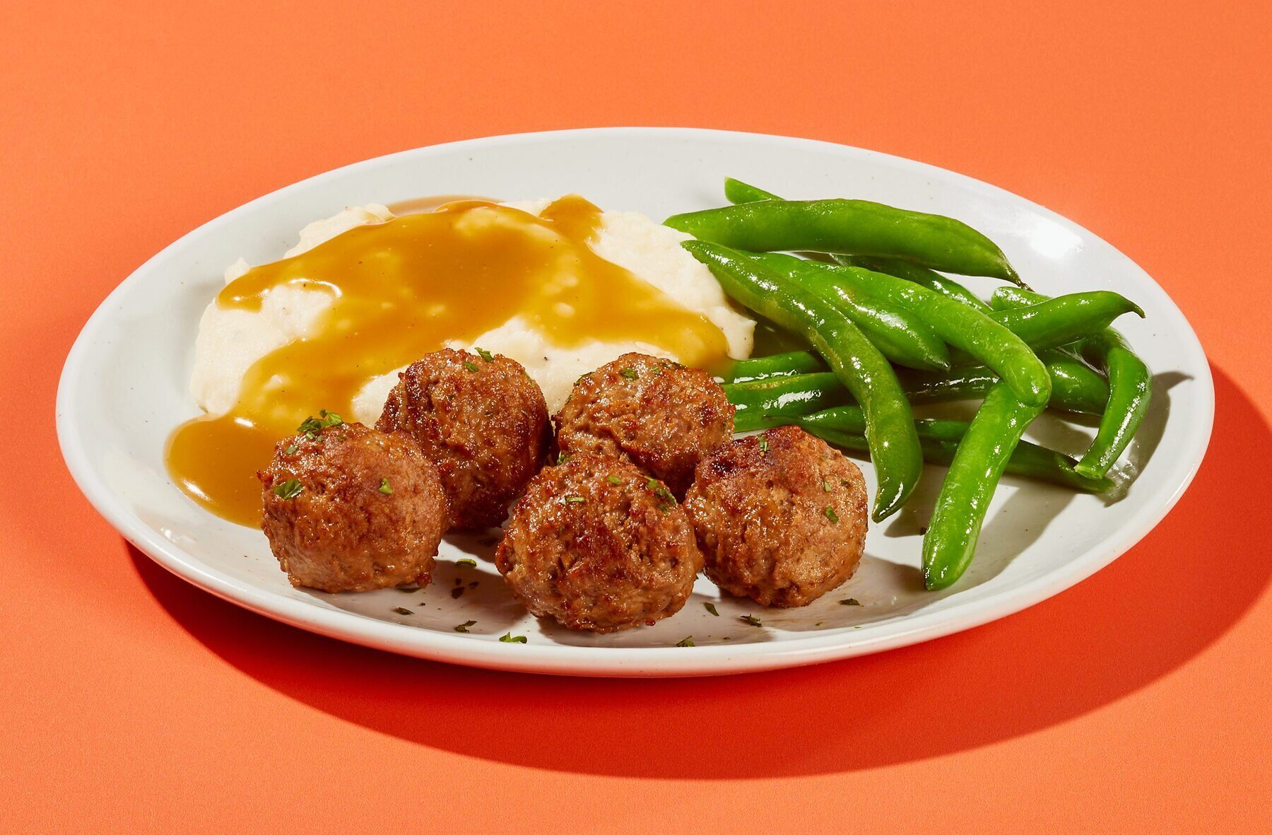 Fully cooked meatballs