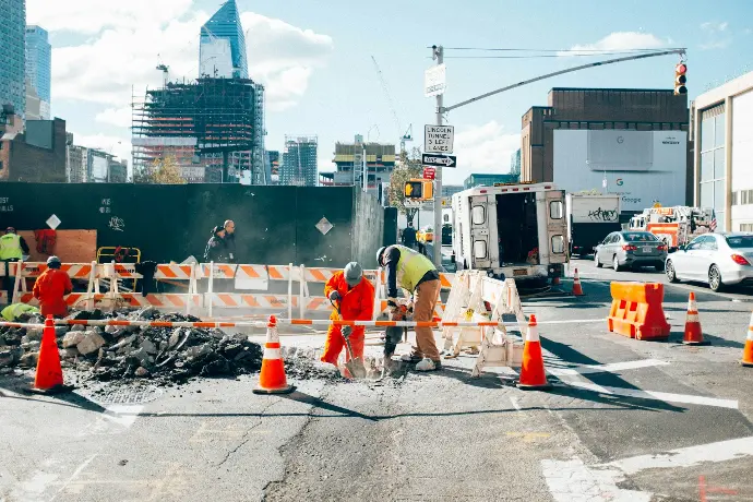 Construction Worker On Street