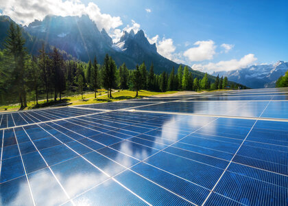 Solaranlage in den Bergen