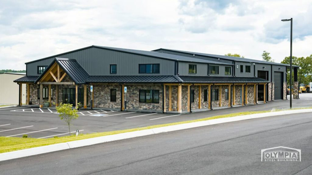 Commercial Steel Stone Front