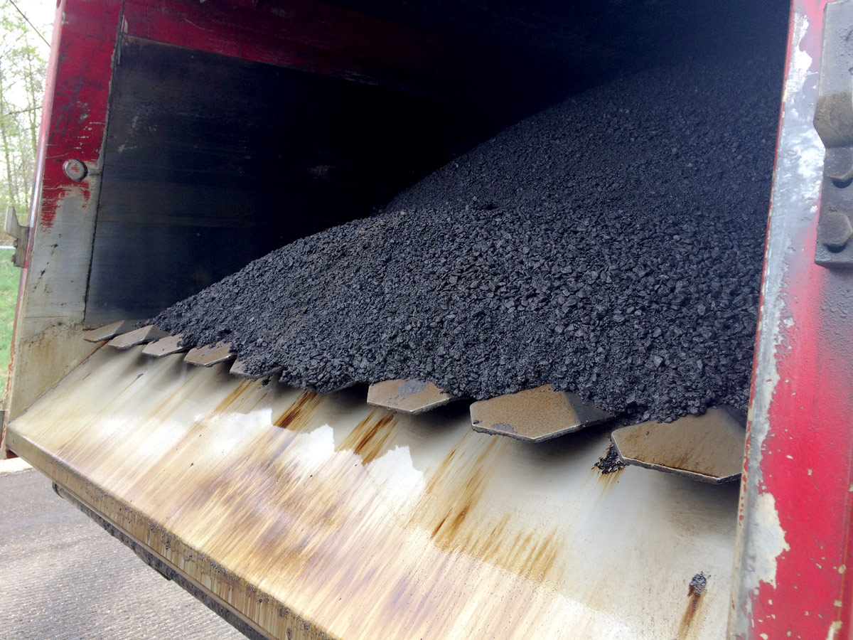 Unloading Asphalt