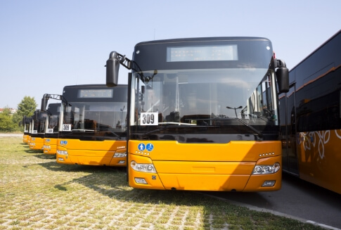 Parked busses