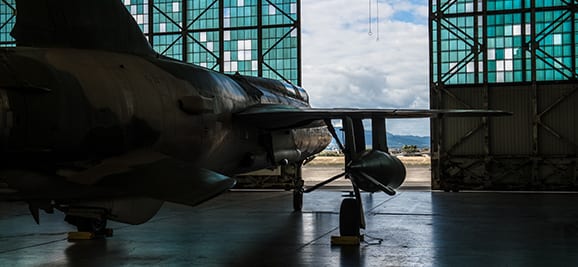 Military Plane In Deck