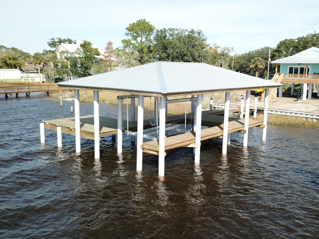 Ecopile Installed At Boathouse.