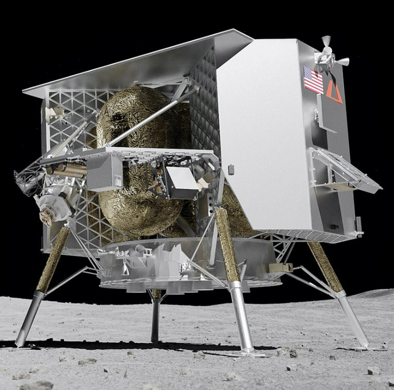 Lander on the moon