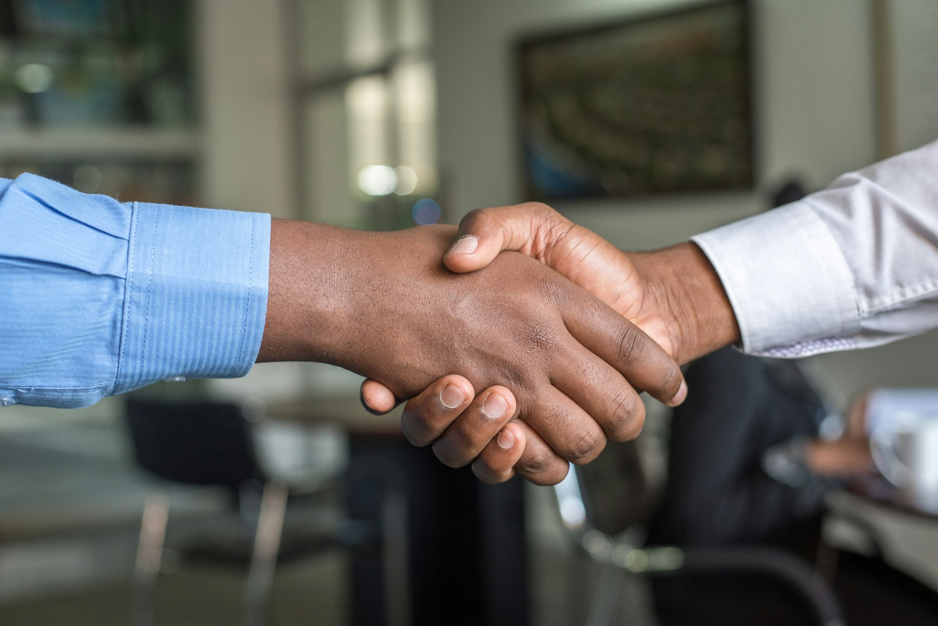 Two People Shaking Hands