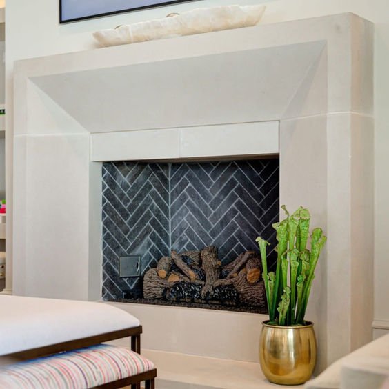 Chamfered Fireplace Mantle