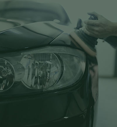 Person buffing car