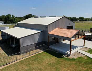 Metal building kit installed