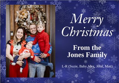 Blue Holiday Card