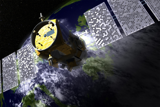Solar panels of satellites