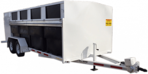 Pro-Bin Recycling Trailer White