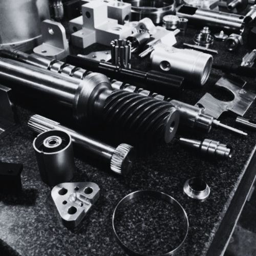 Assorted Machine Parts BW