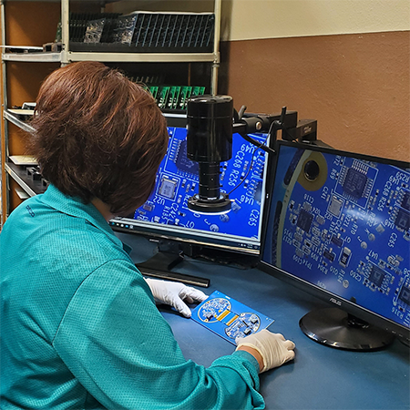 Woman working at desk