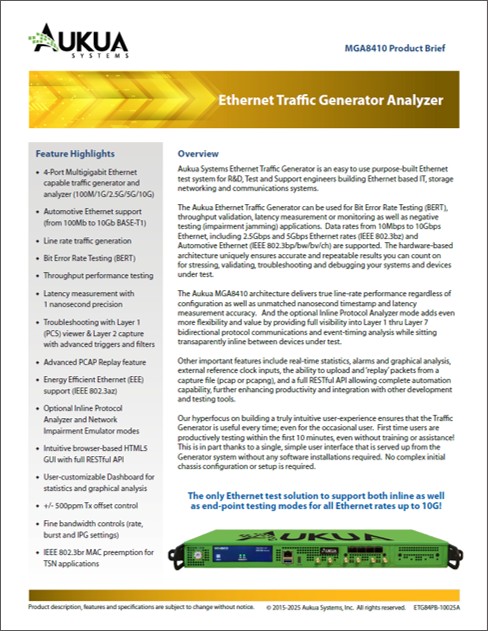 Traffic Generator Product Brief