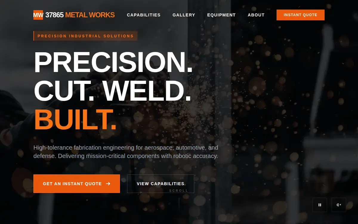 Homepage of 37865 Metal Works, LLC