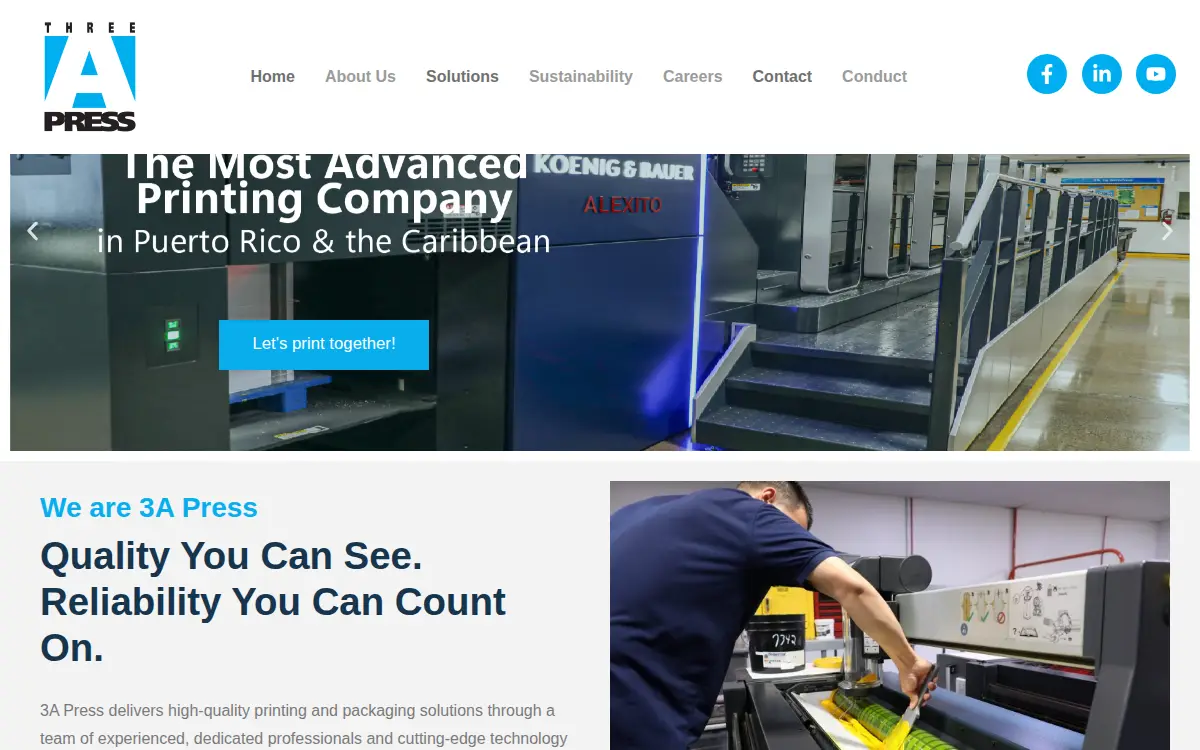 Homepage of 3-a Press, CORP.