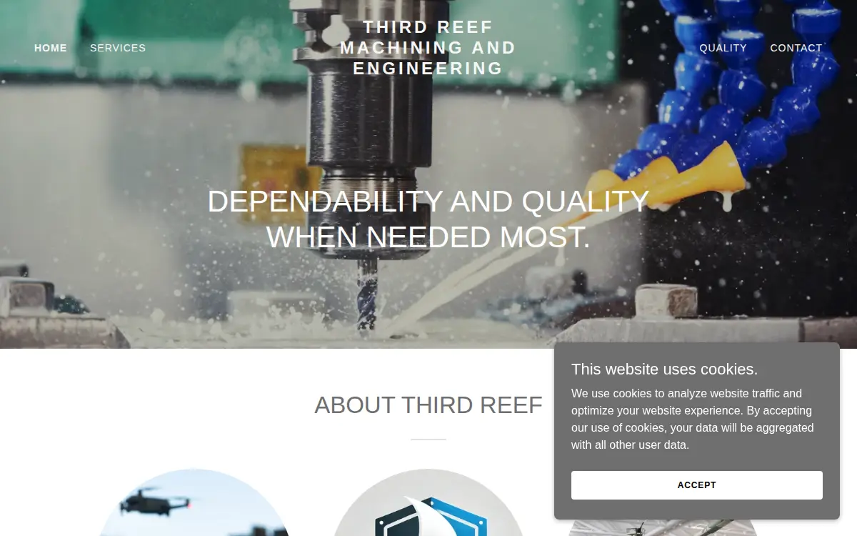 Homepage of Third Reef Machining and Engineering LTD. CO.