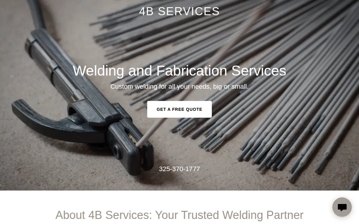 Homepage of 4b Welding Services LLC