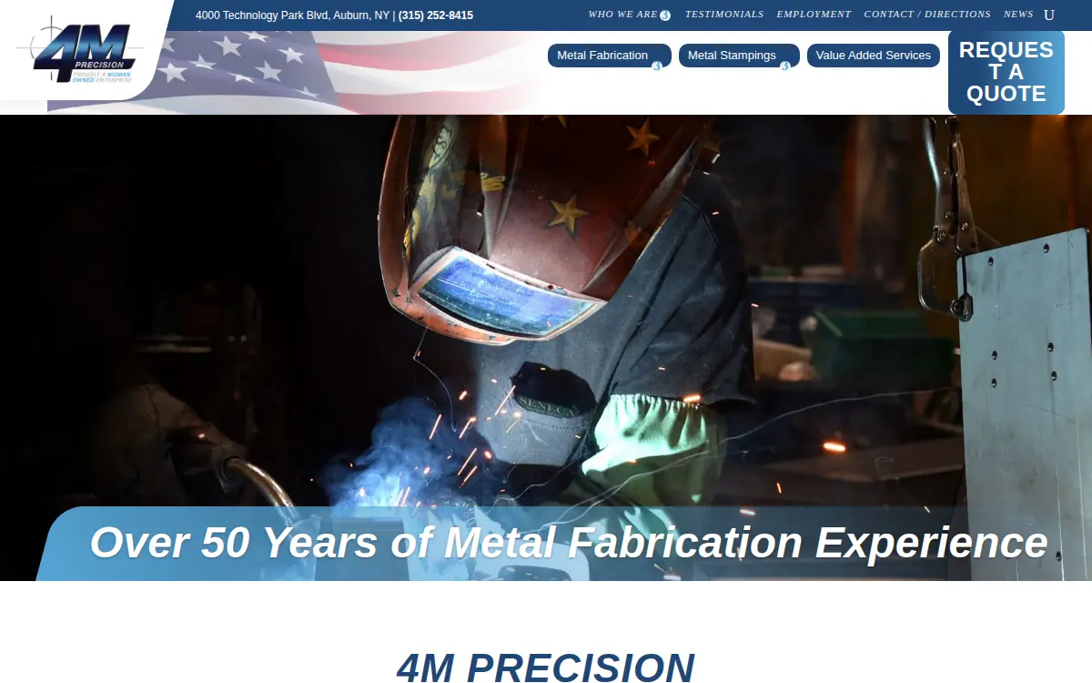 Homepage of 4-m Precision Industries INC
