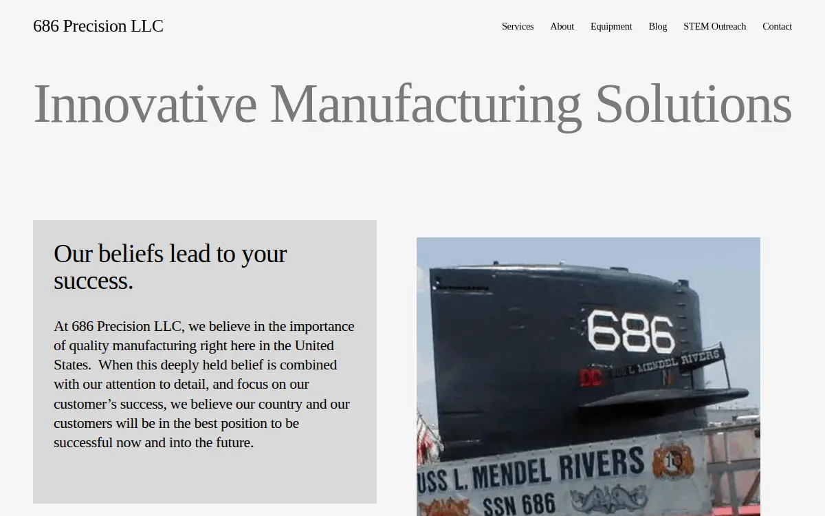 Homepage of 686 Precision LLC