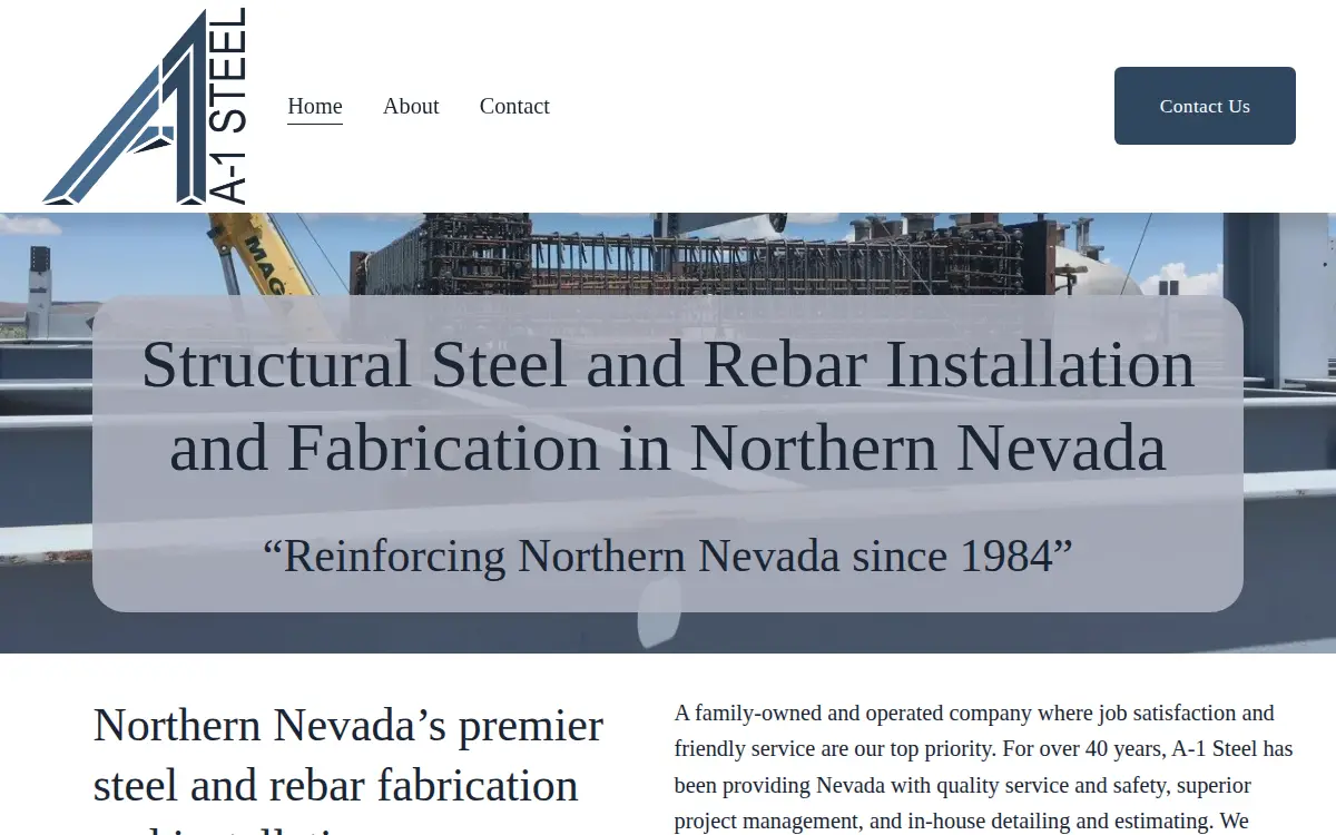 Homepage of A-1 Steel, INC.
