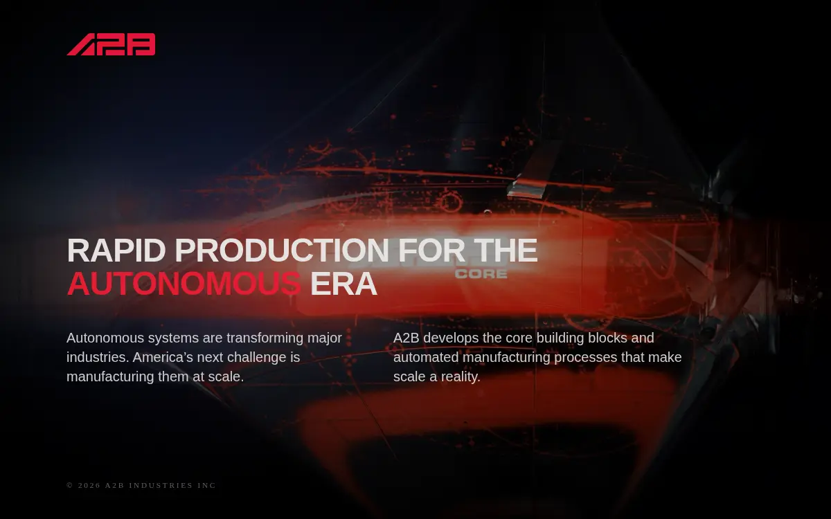 Homepage of A2b Industries INC.