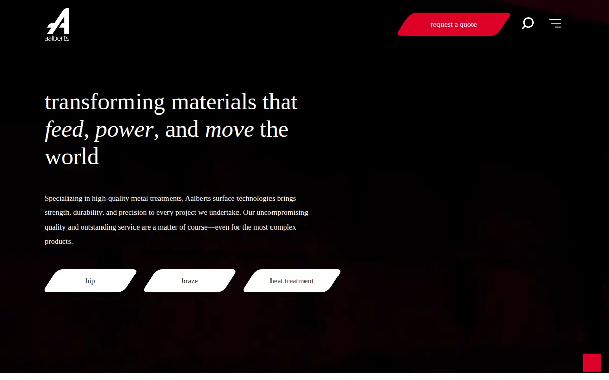 Homepage of Aalberts Surface Technologies Livonia, INC.