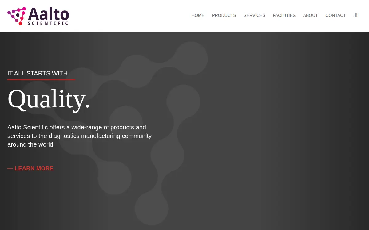 Homepage of Aalto Scientific, LTD.