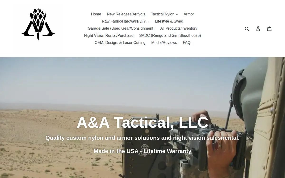 Homepage of A & a Tactical LLC