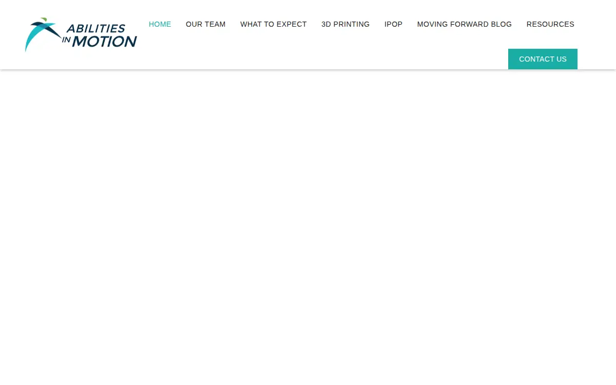 Homepage of Abilities in Motion, LLC