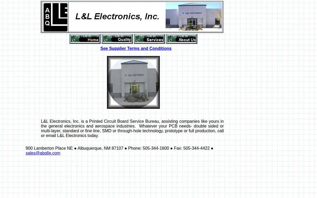 Homepage of Albuquerque L&l Electronics INC