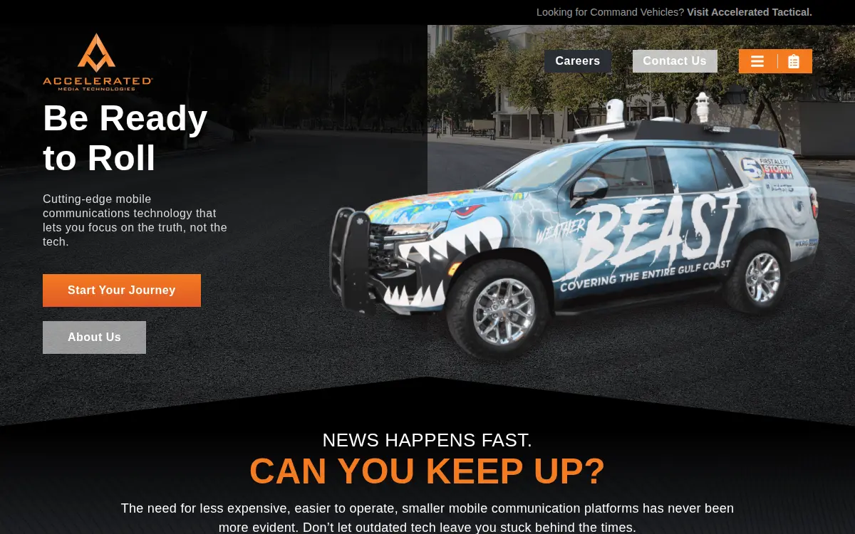Homepage of Accelerated Media Technologies, INC.