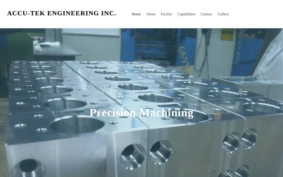 Homepage of Accu-tek Engineering, INC