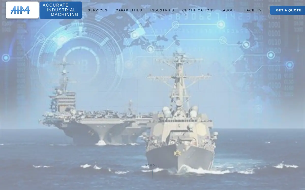 Homepage of Accurate Industrial Machining, INC.