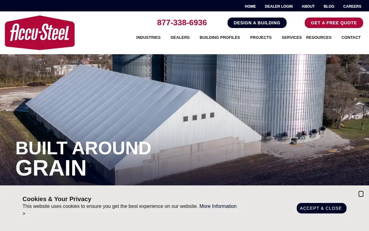 Homepage of Accu Steel, INC.