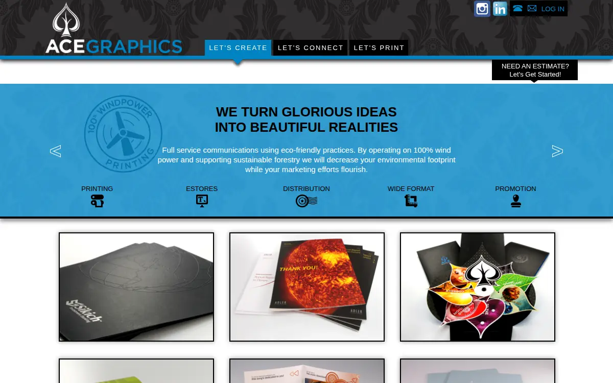 Homepage of Ace Graphics, INC