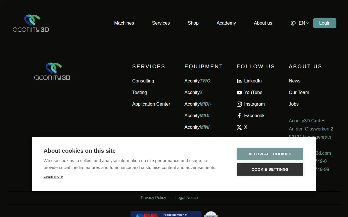 Homepage of Aconityus, INC.