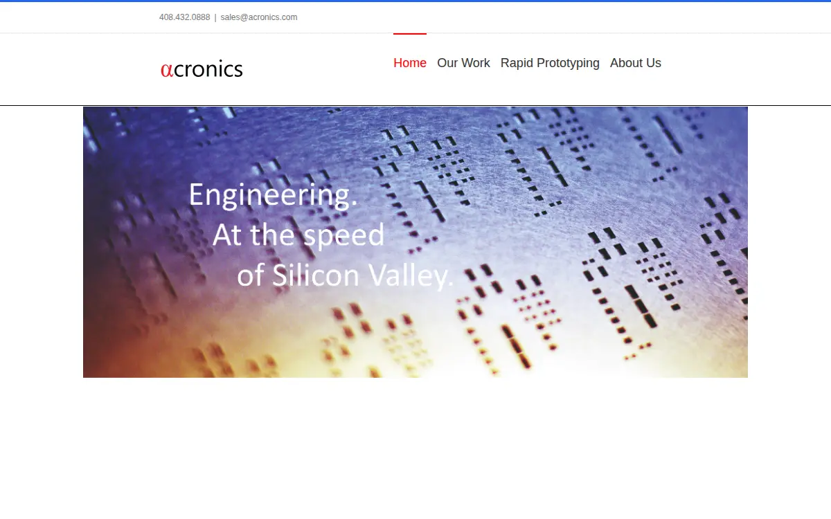 Homepage of Acronics Systems, INC.