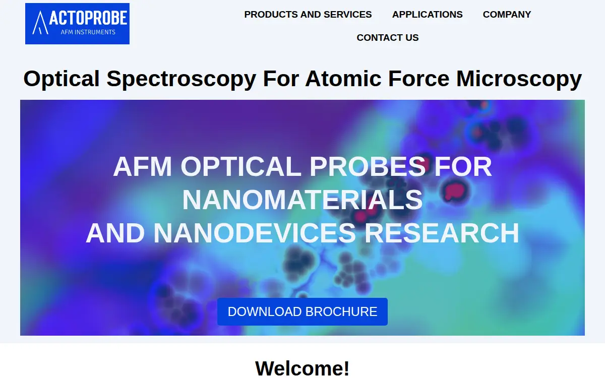 Homepage of Actoprobe LLC