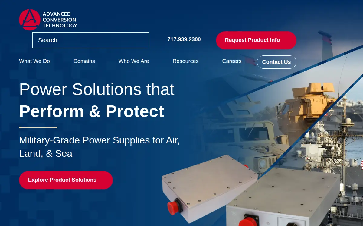 Homepage of Advanced Conversion Technology INC