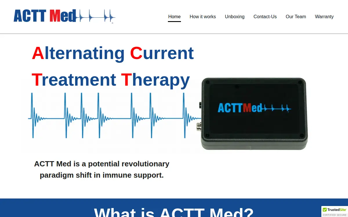 Homepage of Alternating Current Treatment Therapy Medical INC