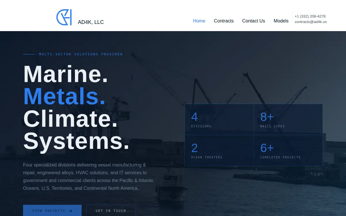 Homepage of Ad4k LLC