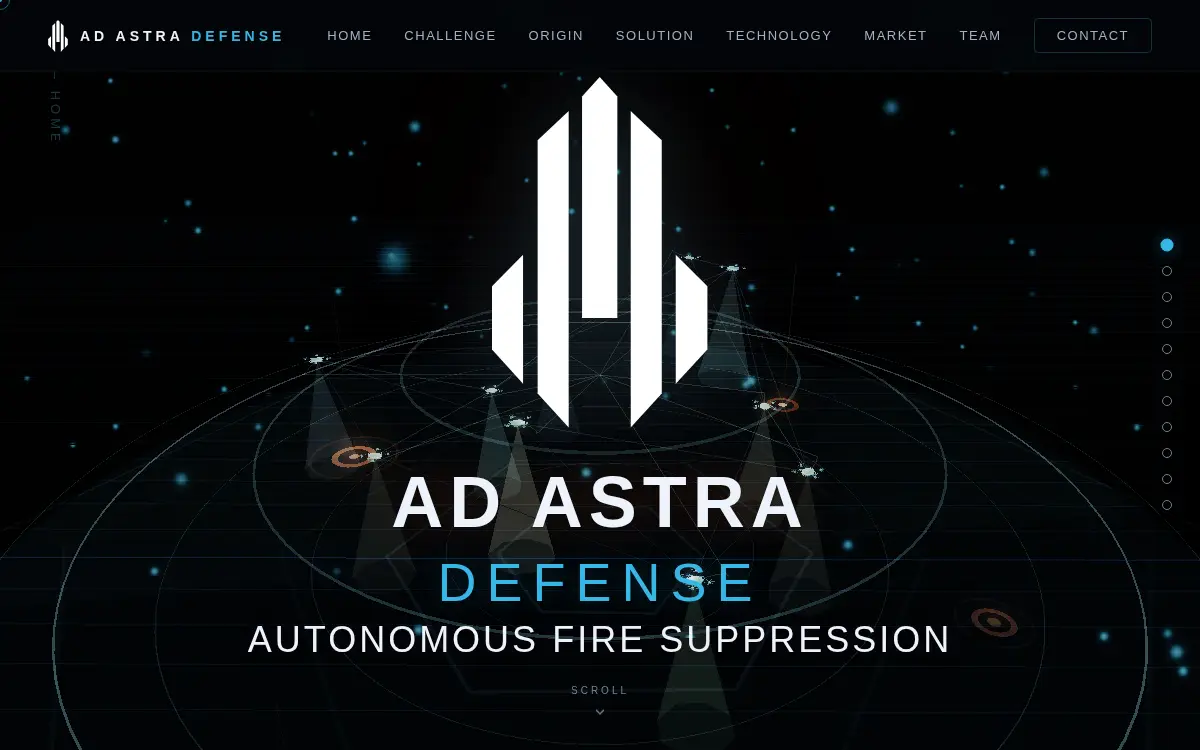 Homepage of Adastra Defense LLC